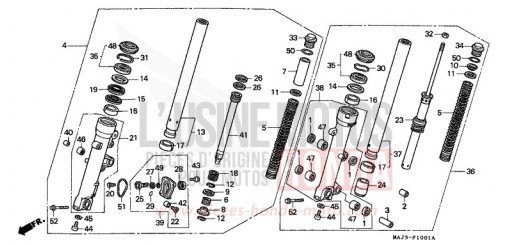 FOURCHETTE AVANT (ST1100AT/AV/AW) ST1100AW de 1998